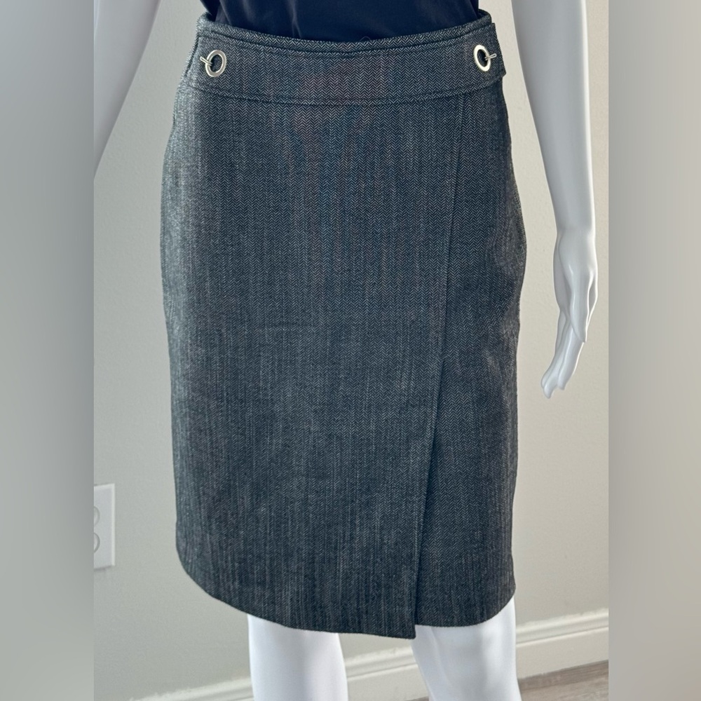 NWT H&M Pencil Skirt Women 4 Black Gray Knee Length Office Career Academia - Picture 8 of 13